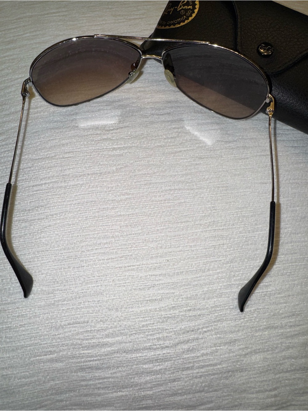 Ray-Ban Aviator Sunglasses Brown Gradient Lens • Classic w/ Case - Picture 5 of 7